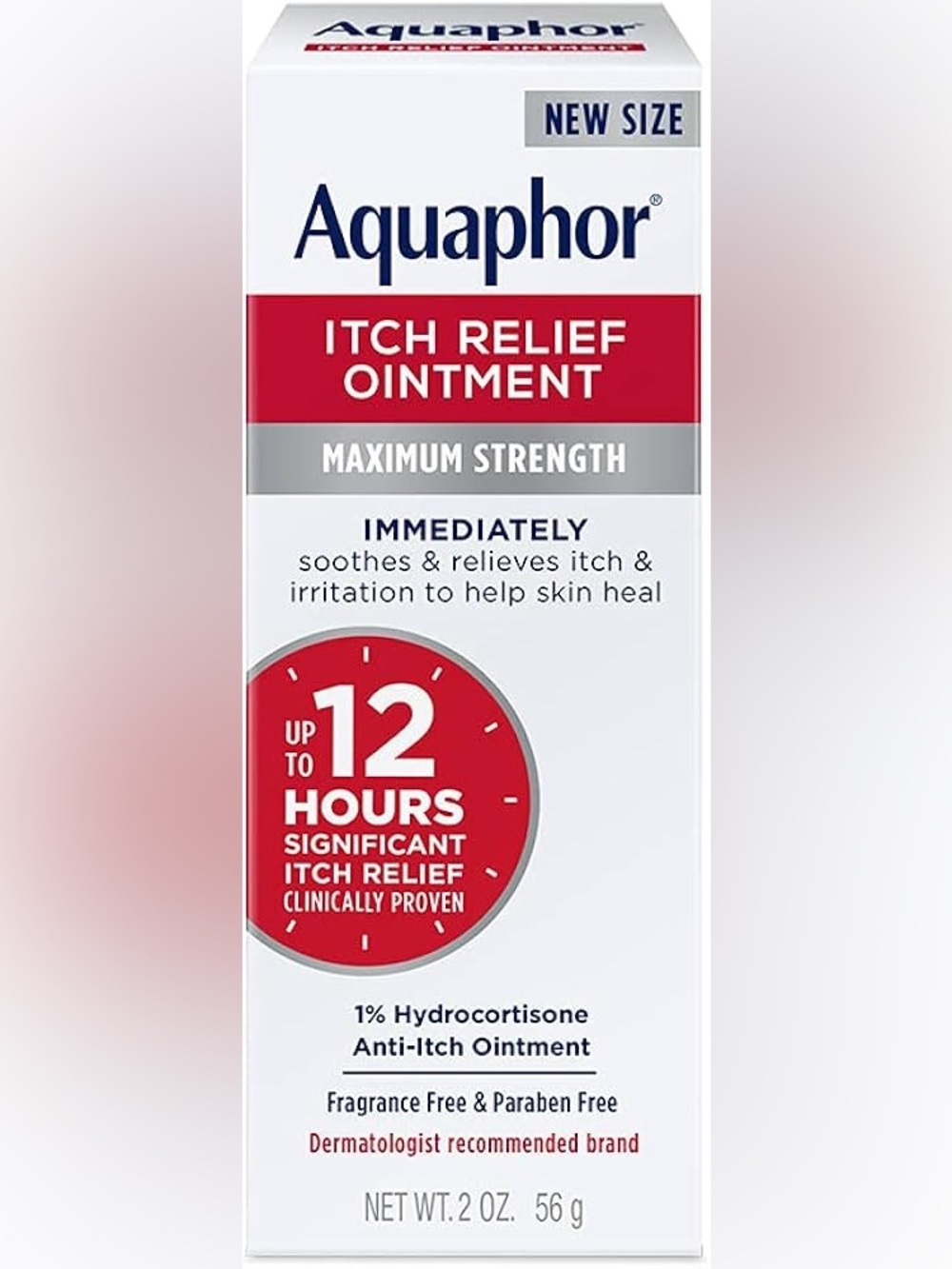 Aquaphor Itch Relief Ointment Maximum Strength Hydrocortisone New in Box